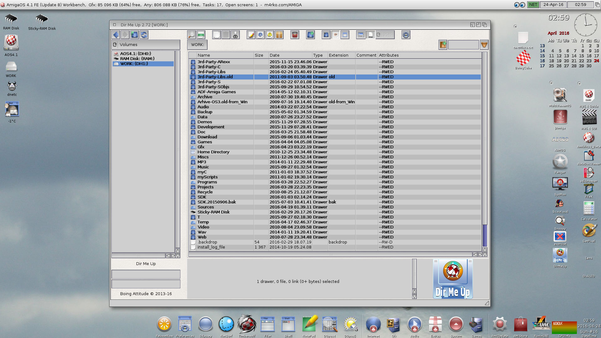 AmigaOS 4.1 FE Workbench-Dir Me Up-2.72